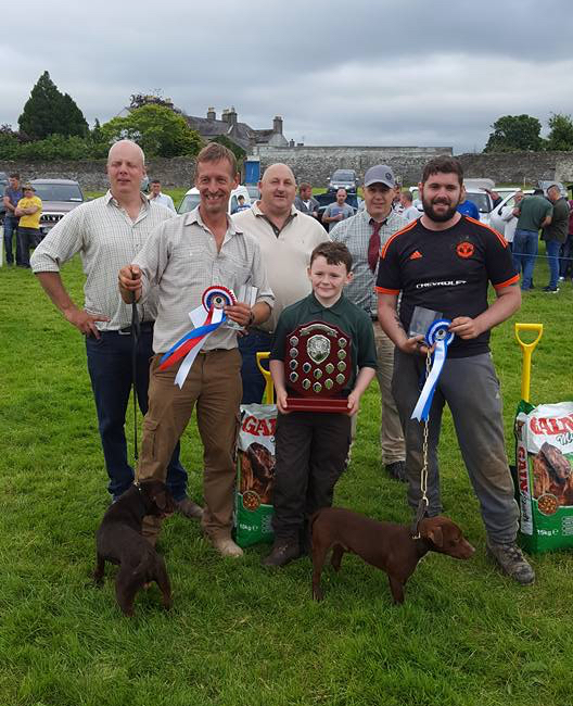 Winner of the Champion Terrier was Brian McCullough and Reserve Champion was Shane Gilmartin well done lad's